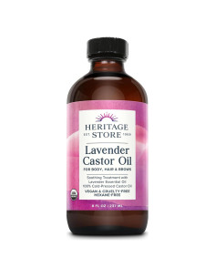 Aceite de Ricino Orgánico Heritage Store 236.6ml con Lavanda
