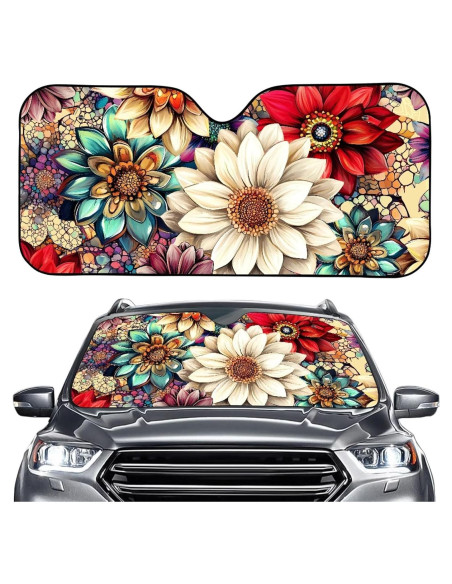 Sombrilla de Coche WUYOJUXA Hippie Blossom Lotus 69.5x145.2cm