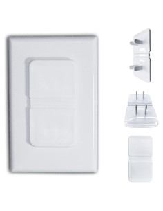 Cubiertas de Enchufe Doble Blancas Infant Tree - Paquete de 10