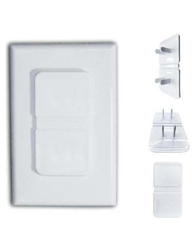 Cubiertas de Enchufe Doble Blancas Infant Tree - Paquete de 10