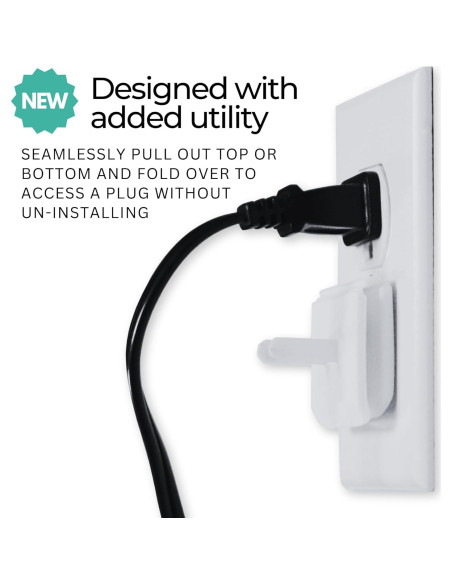 Cubiertas de Enchufe Doble Blancas Infant Tree - Paquete de 10