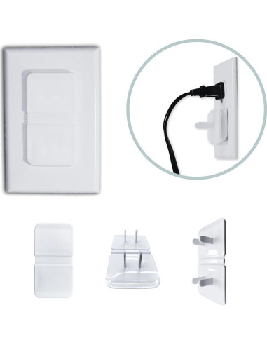 Cubiertas de Enchufe Doble Blancas Infant Tree - Paquete de 10