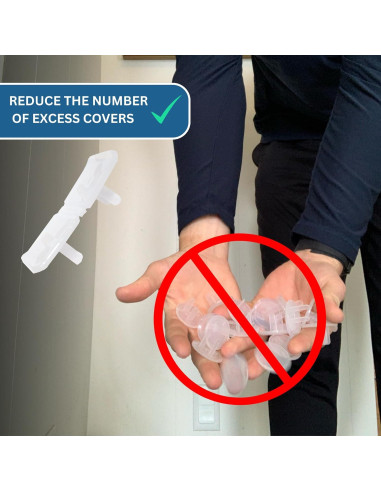 Cubiertas de Enchufe Doble Blancas Infant Tree - Paquete de 10