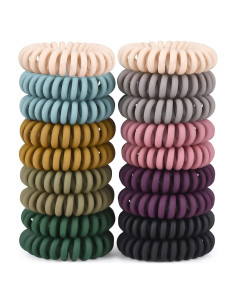 Lazos de Cabello Espirales TIZZYT 18 Unidades Color Mate Vintage
