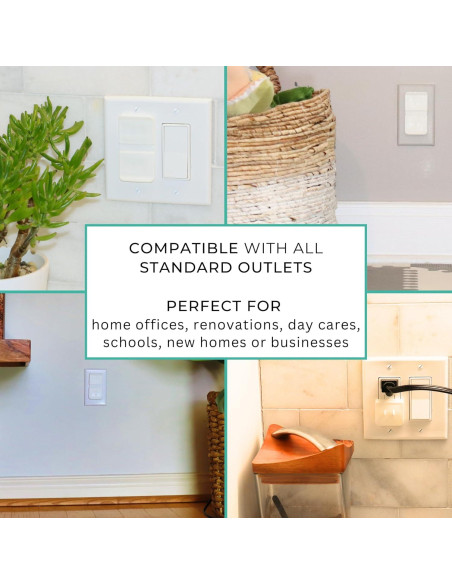 Cubiertas de Enchufe Doble Blancas Infant Tree - Paquete de 10