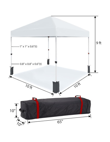 Carpa Plegable 3x3 m YardYonder - Gran Sombra para Eventos