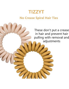 Lazos de Cabello Espirales TIZZYT 18 Unidades Color Mate Vintage 2
