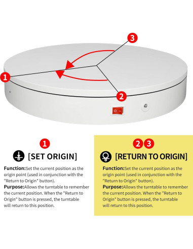 Soporte giratorio motorizado 20 cm ComXim 45 kg para fotografía