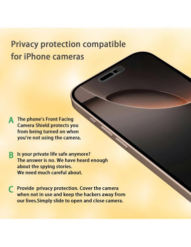 Cubierta de Cámara Frontal EYSOFT para iPhone 16 - 2 Piezas