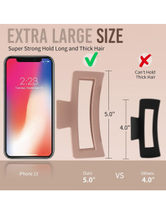 Clips de Garra Jumbo XL ZYTJ para Cabello Grueso - 4 Piezas 2