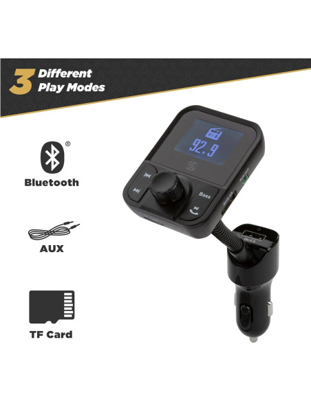 Kit de Coche Bluetooth 5.0 Scosche con Soporte para Teléfono