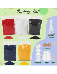 Kit de Vela Perlada Blingfun 500g 5 Colores DIY 2