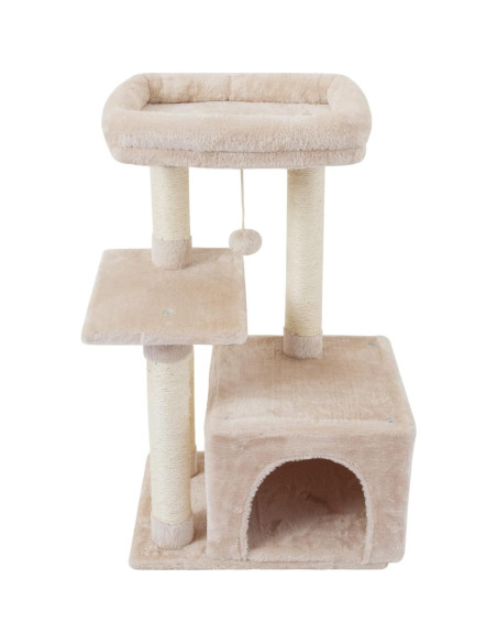 Árbol para Gatos FISH&NAP Beige con Rascador y Plataforma