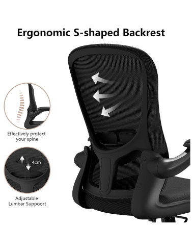 Silla de Oficina Ergonómica Silybon EX938 Ajustable Negro