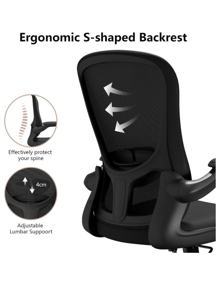 Silla de Oficina Ergonómica Silybon EX938 Ajustable Negro