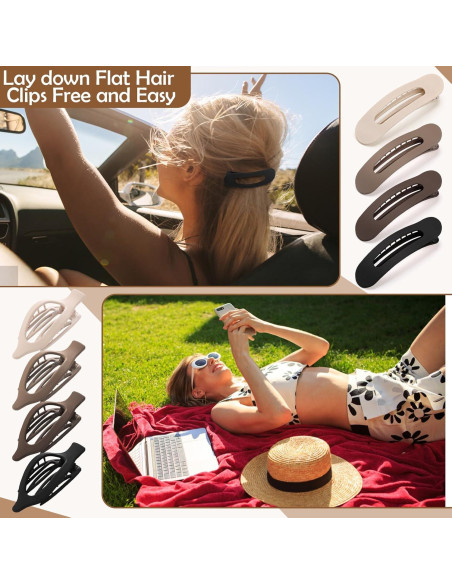 10 Clips de Pelo Planos Franceses ProSuites - Antideslizantes