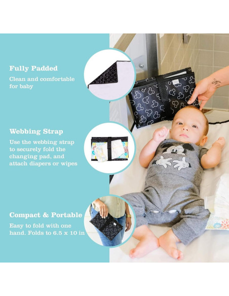 Almohadilla Cambiadora Portátil Disney Baby J.L. Childress - Negro