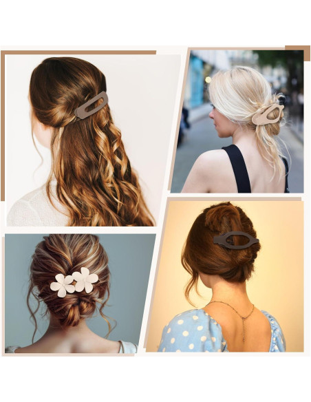 10 Clips de Pelo Planos Franceses ProSuites - Antideslizantes