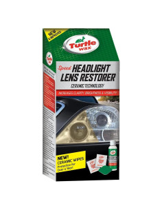 Kit de Restauración de Faros Turtle Wax FG7606, Limpieza y Sellado