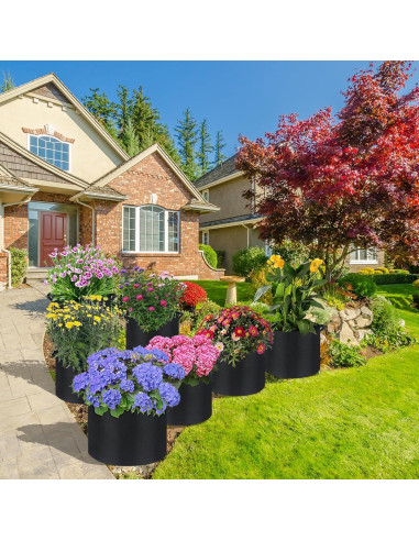 Paquete de 7 bolsas de cultivo de tela 15 galones ANYWELL