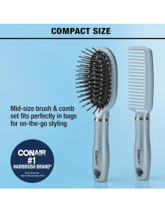 Juego de Cepillos y Peine Conair 2 Piezas - Desenredar y Peinar 2