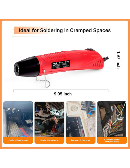 Kit de Conectores de Cable Kuject 820PCS con Pistola de Calor