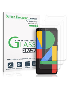 Protector de Pantalla de Vidrio Templado amFilm para Google Pixel 4 - Paquete de 3