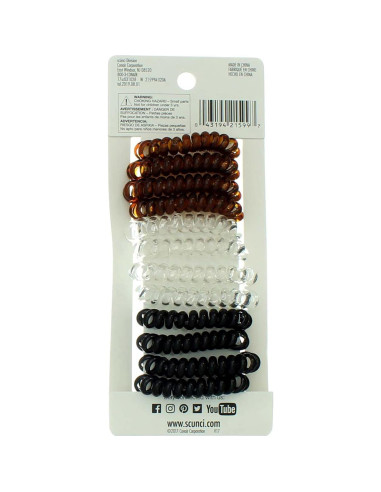 Espirales Sujetadores de Cabello Scunci 12 Piezas Sin Marcas