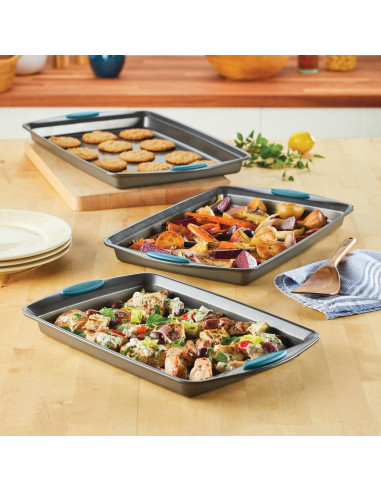 Juego de bandejas para galletas Rachael Ray 3 piezas acero