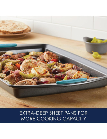 Juego de bandejas para galletas Rachael Ray 3 piezas acero