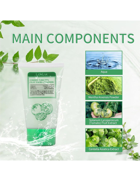 Mascarilla de Arcilla de Tomate Verde Jgppe 2PCS - Limpieza Profunda