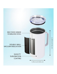 Vasos de Sublimación OFFNOVA 20oz Acero Inoxidable 4 Pack 2