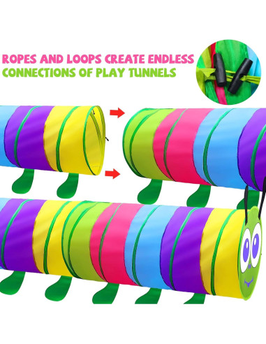Túnel de Juego Colorido TIKTENT para Niños 1-3 Años 1.83m