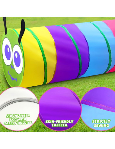 Túnel de Juego Colorido TIKTENT para Niños 1-3 Años 1.83m