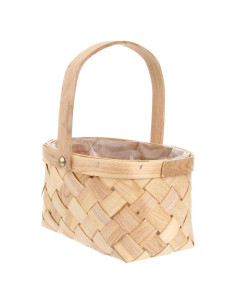 Cesta de Madera Tejida a Mano SEWACC - Pequeña 24x18x11 cm