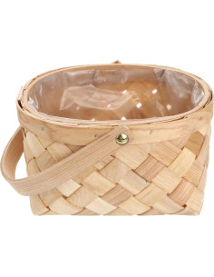 Cesta de Madera Tejida a Mano SEWACC - Pequeña 24x18x11 cm 2