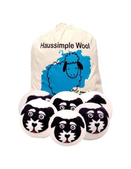 Bolas de Secado de Lana Orgánica 6 Pack Haussimple XL