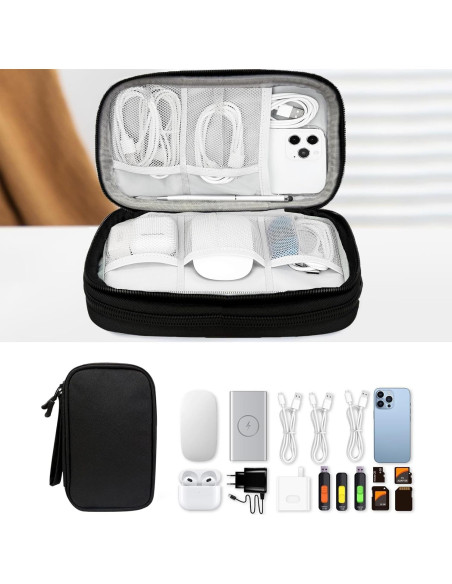 Bolsa Organizadora de Cables SUNRISING Doble Capa Impermeable
