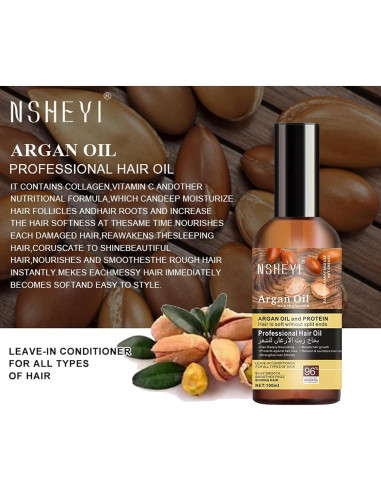 Aceite de Argán Tangsion 100ml - Hidratación y Brillo para Cabello