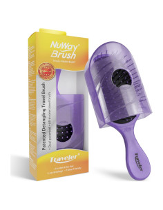 Cepillo de Viaje NuWay 4HAIR Lavanda - Desenredante Inteligente