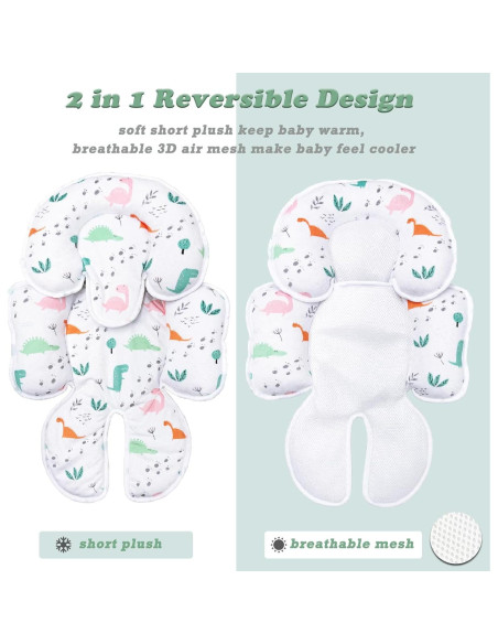 Cojín Infantil para Asiento de Auto Dinosaurios - Universal