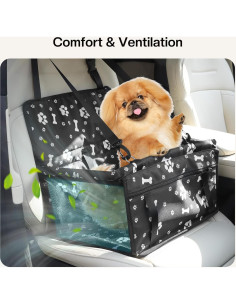 Asiento de Coche para Perros Homcolorful 40x35 cm hasta 9 kg 2