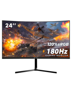 Monitor Curvo para Juegos CRUA 24" FHD 180Hz 120% sRGB