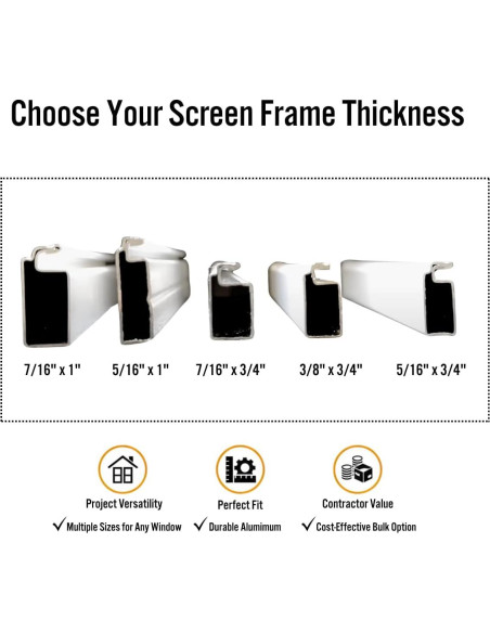 Kit de Marco de Pantalla para Ventana Pequeña Metro Screenworks - Almendra, 10 Varillas 182.88 cm