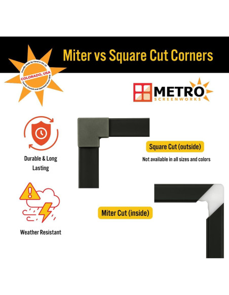 Kit de Marco de Pantalla para Ventana Pequeña Metro Screenworks - Almendra, 10 Varillas 182.88 cm