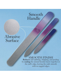 Set de 3 Limás de Uñas de Cristal P2P Nails - Azul 2