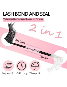 Kit de Adhesivo y Sellador de Pestañas Qiveaory 4 Pcs DIY 2