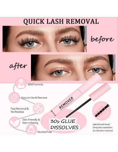 Kit de Adhesivo y Sellador de Pestañas Qiveaory 4 Pcs DIY