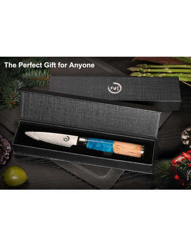 Cuchillo de Pelar Fukep 3.5" Damasco VG10 Acero 66 Capas