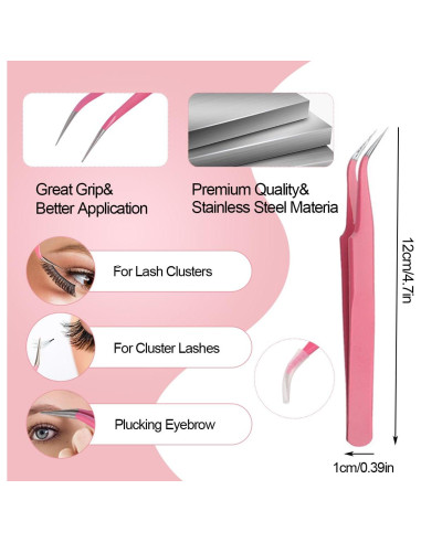 Kit de Adhesivo y Sellador de Pestañas Qiveaory 4 Pcs DIY